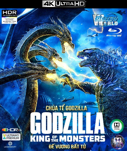 4KUHD-445. Godzilla King of the Monsters 2019 - Chúa Tể Godzilla: Đế Vương Bất Tử 4K-66G (TRUE- HD 7.1 DOLBY ATMOS - DOLBY VISION)